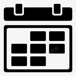 每周组织日历时间表时间管理图标高清图片