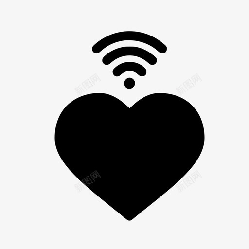 wifi心情人节信号图标svg_新图网 https://ixintu.com valenticonssolidvol1 wifi心 信号 关系 情人节 无线 浪漫 热点 爱情