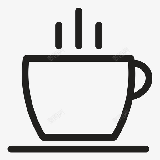 茶杯瓷器热咖啡杯图标svg_新图网 https://ixintu.com 热咖啡 热咖啡杯 瓷器 茶杯 酒店线图标 饮料