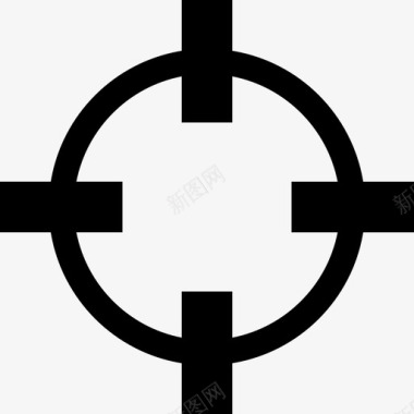 十字线变体轮廓标志基本要素图标图标