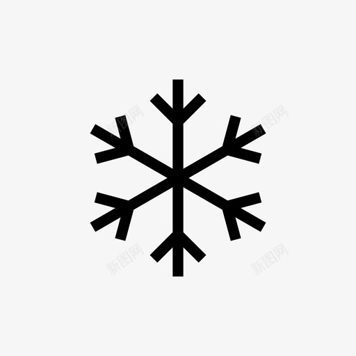 雪花寒冷天气预报图标svg_新图网 https://ixintu.com 冬季 天气预报 寒冷 户外 独特 雪花