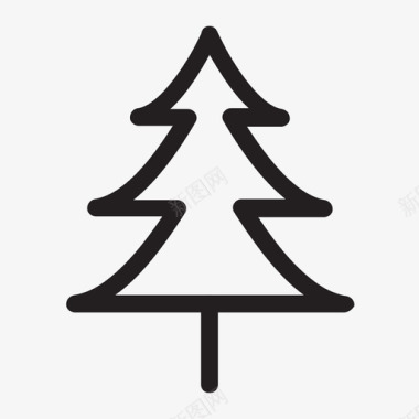 圣诞树网络和用户界面图标图标