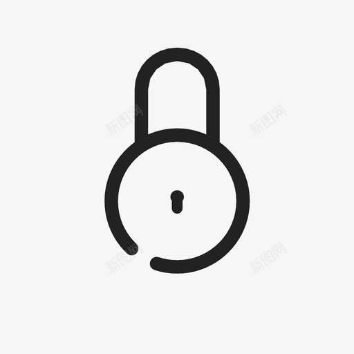 锁栏障碍图标svg_新图网 https://ixintu.com 保护 安全 密码 栏 紧固 线图标金融 锁 障碍