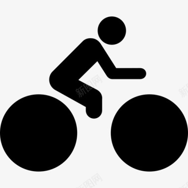 残奥会自行车运动员体育多项目图标图标