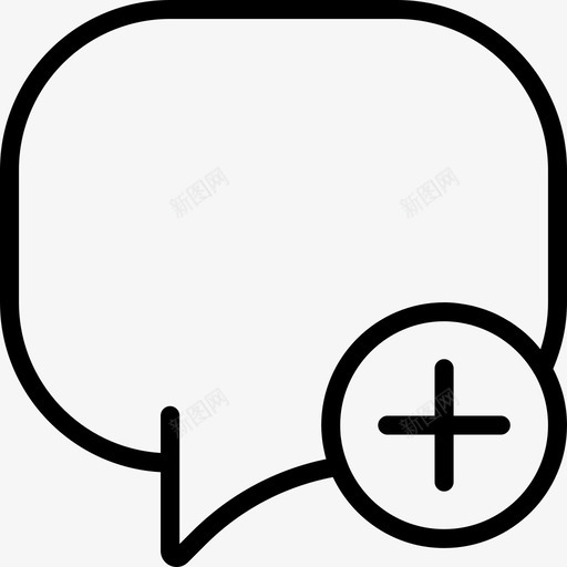 添加对话消息交互图标svg_新图网 https://ixintu.com messenger smashicons交互大纲 交互 消息 添加对话 组对话 聊天 连接 通信