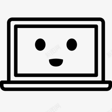 微笑杰作笔记本电脑图标图标