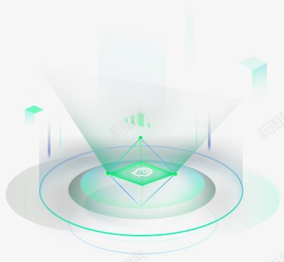 icon科技绿色人工智能AI杂图标图标