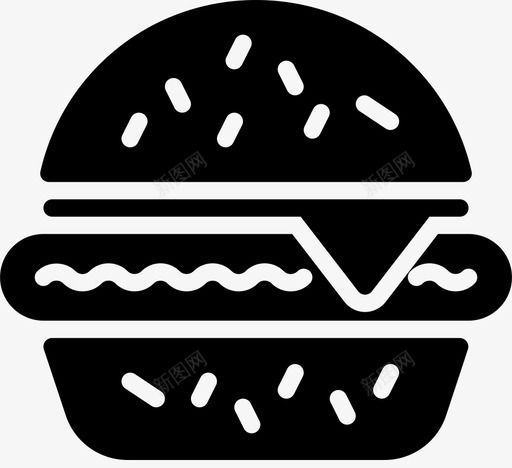 汉堡肉生菜图标svg_新图网 https://ixintu.com 奶酪 小面包 汉堡 生菜 美食 美食固体 肉 肉饼 食物