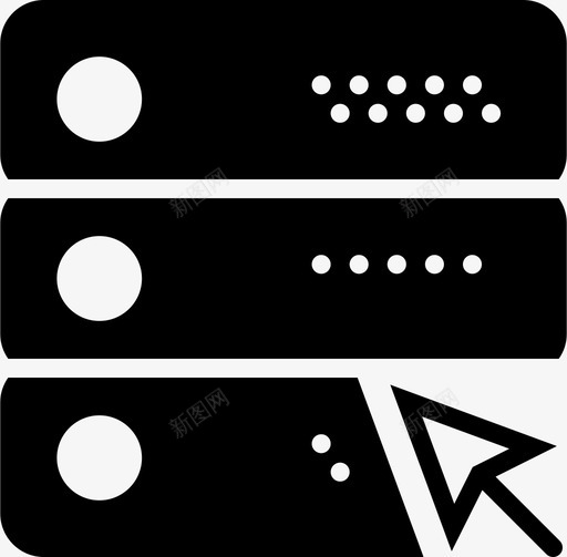 点击网络互动实体图标svg_新图网 https://ixintu.com 互动实体 点击网络
