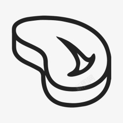 做烧烤的厨师牛排厨师牛图标高清图片