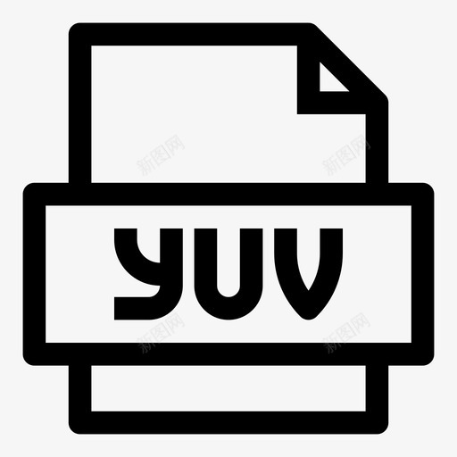 yuv文件纸角YUv图标svg_新图网 https://ixintu.com YUv yuv文件 yuv视频文件 中间标签 文件扩展名 纸角 视频文件 记事本
