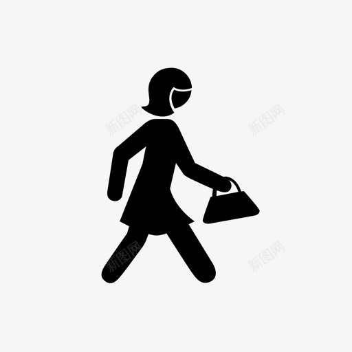 购物的女人走路浪费时间图标svg_新图网 https://ixintu.com 人 信用卡 女人 浪费时间 疯狂 花 购物的女人 走路 钱