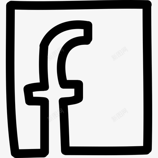 Facebook字母标志方形手绘轮廓社交手绘图标svg_新图网 https://ixintu.com Facebook字母标志方形手绘轮廓 手绘 社交