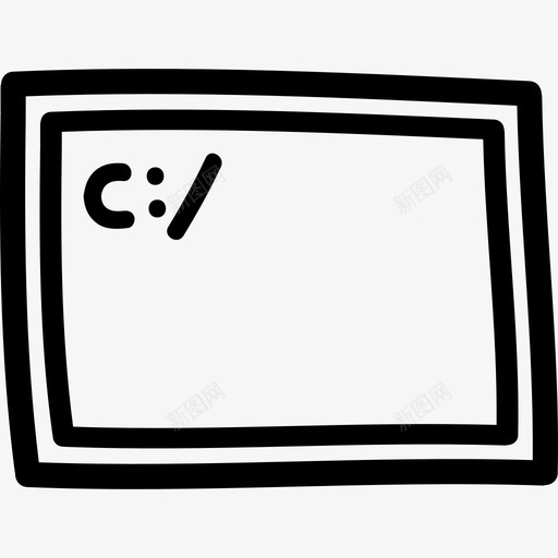 终端手绘符号计算机手绘图标svg_新图网 https://ixintu.com 手绘 终端手绘符号 计算机