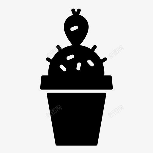 仙人掌内部自然图标svg_新图网 https://ixintu.com 仙人掌 内部 刺 戳 植物 痛苦 盆栽 种植 自然
