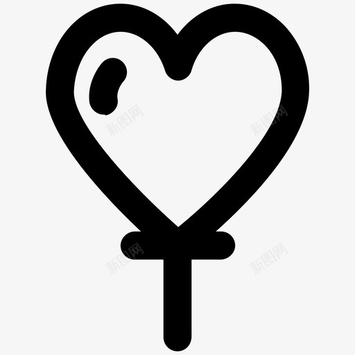 心形气球爱情和浪漫大胆的线条图标svg_新图网 https://ixintu.com 心形气球 爱情和浪漫大胆的线条图标