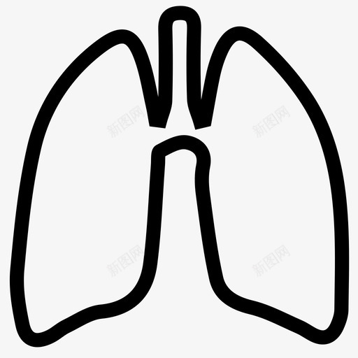 肺成对氧气图标svg_新图网 https://ixintu.com 健康 医学 医学图标 呼吸 器官 成对 氧气 科学 肺