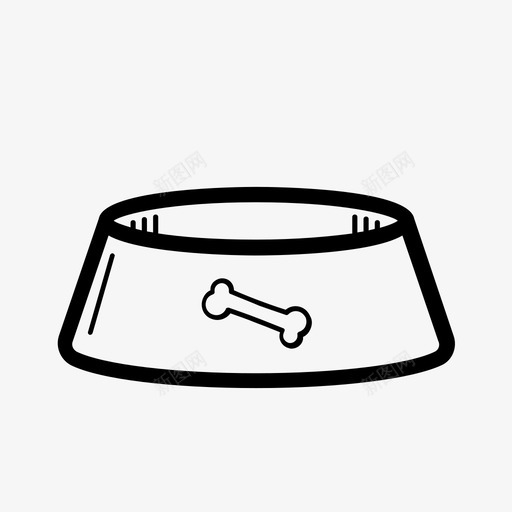 好的狗狗盘子图标svg_新图网 https://ixintu.com 好的 好菜 狗狗 盘子