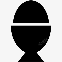 矢量煮鸡蛋夹软煮鸡蛋鸡蛋服务器鸡蛋夹图标高清图片