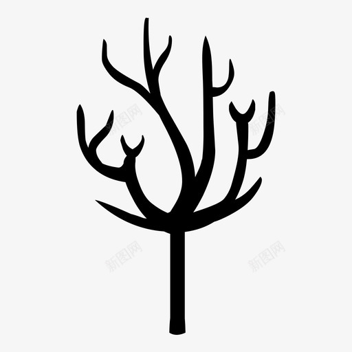 裸树展示品根图标svg_新图网 https://ixintu.com 展示品 材料 根 森林 植物 物体 环境 自然 花园 裸树