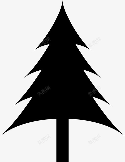 松树圣诞树免提图标svg_新图网 https://ixintu.com labrotory 免提 圣诞树 庇护所 房子 新年圣诞节 松树 针尖