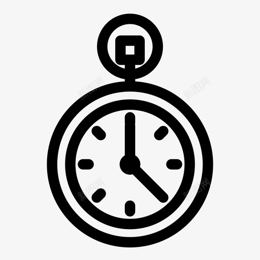 怀表时钟小时图标svg_新图网 https://ixintu.com 准时 分钟 小时 怀表 时钟 时间 时髦 秒 秒表