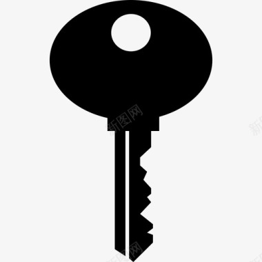 钥匙黑色工具形状安全钥匙图标图标