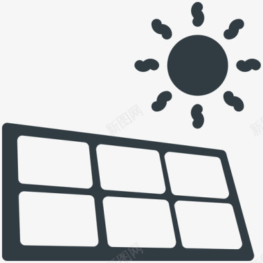 太阳能工业冷标图标图标