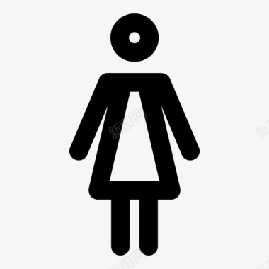 女人更公平的性别女性图标图标