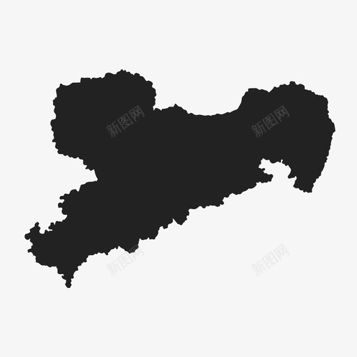 萨克森州州地图图标svg_新图网 https://ixintu.com 内陆 地图 地理 州 德国 德累斯顿 欧洲 萨克森州