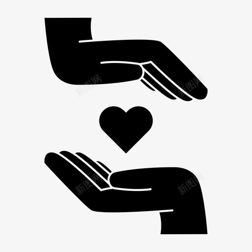 手爱心图标svg_新图网 https://ixintu.com 删除 友谊 另一个 和平的爱 心 手 标记 添加 爱 转发