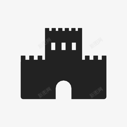 城堡建筑庄园图标svg_新图网 https://ixintu.com 别墅 城堡 堡垒 庄园 建筑