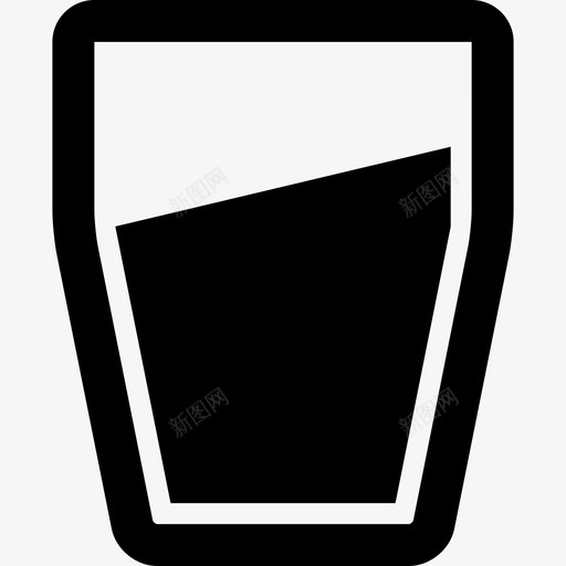 饮料杯内有黑色液体食物基本图标svg_新图网 https://ixintu.com 基本图标 食物 饮料杯内有黑色液体