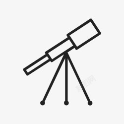阻拦望远镜星星太空图标高清图片