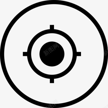 目标用户界面圆形实心卷1图标图标