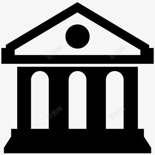 银行建筑经济图标svg_新图网 https://ixintu.com 商业 建筑 机构 经济 贷款 金融 银行