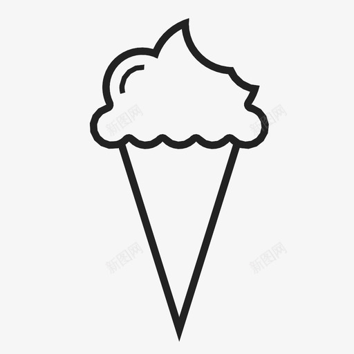 冰淇淋筒下一个多个图标svg_新图网 https://ixintu.com 下一个 冰淇淋筒 另一个 圣代 夏季 多个 添加 热 甜味 食物 香草
