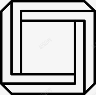 不可能形状7正方形penrose图标图标