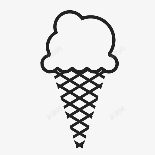冰淇淋筒夏天舔图标svg_新图网 https://ixintu.com 买 享受 冰淇淋筒 冷 味 夏天 握 热 甜 舔 食