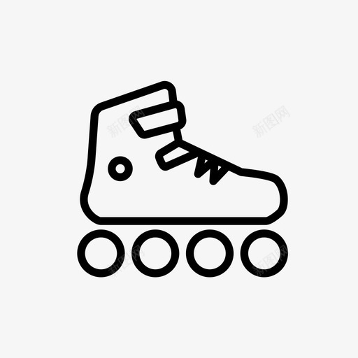 溜冰运动鞋图标svg_新图网 https://ixintu.com 健身 德比 溜冰 溜冰场 直列 轮子 运动 运动单行 鞋 鞋类