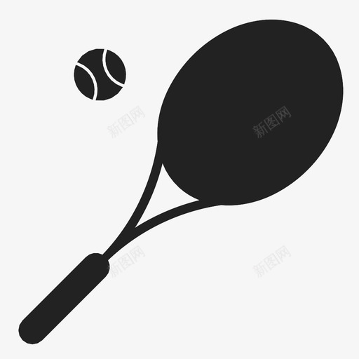 网球布景球拍图标svg_新图网 https://ixintu.com 场地 布景 打球 果岭 比赛 游戏 球 球拍 网 网球 运动
