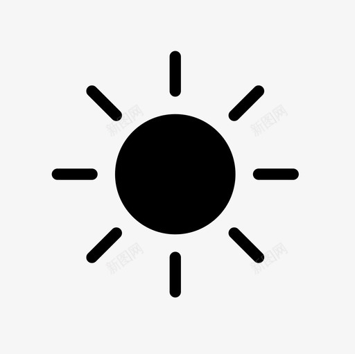 太阳另一个新的图标svg_新图网 https://ixintu.com 减法 另一个 天气 太阳 推迟 新的 符号