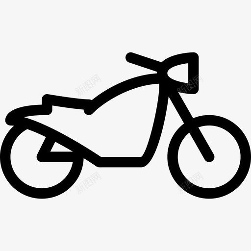 摩托车两轮车运输图标svg_新图网 https://ixintu.com 两轮车 公路 单座 哈雷 摩托车 自行车 赛车 车辆 运输 运输线图标