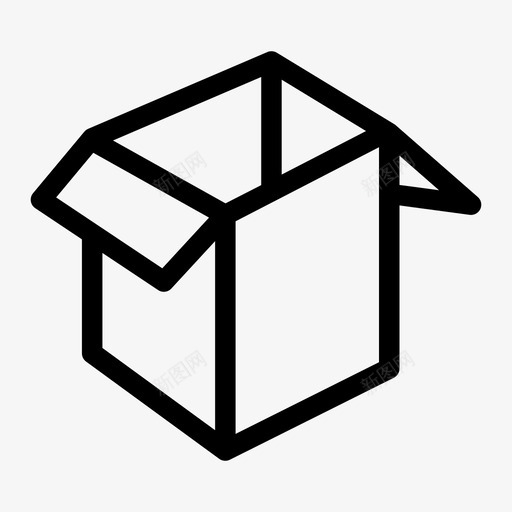 箱子纸箱移动图标svg_新图网 https://ixintu.com 打包 打开 移动 箱子 纸箱