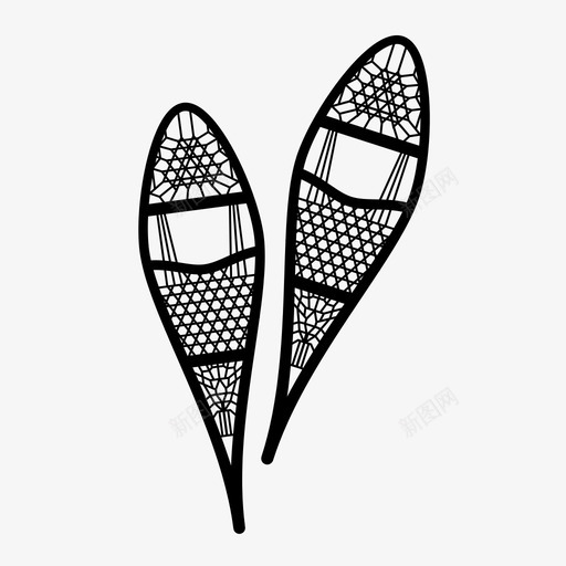 雪鞋活动大图标svg_新图网 https://ixintu.com 冬天 大 山 帮助 散步 活动 运动 雪鞋