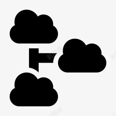 云网络补充服务器云图标图标