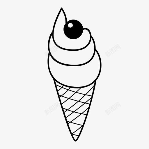 雪糕筒冰激凌筒甜图标svg_新图网 https://ixintu.com 便携 冰激凌筒 冷 吃 回忆 好吃 好玩 甜 雪糕筒