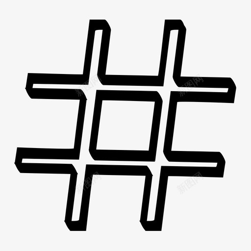 hashtaghashtag数字标记图标svg_新图网 https://ixintu.com hashtag hashtag数字标记