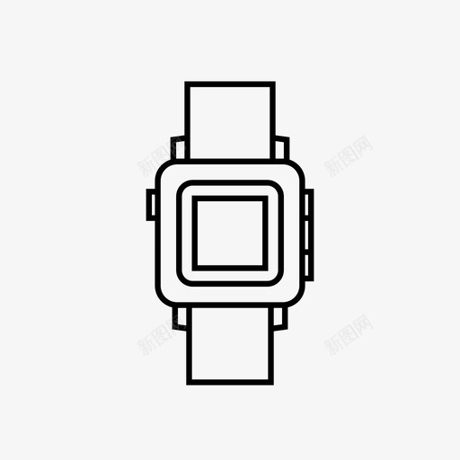 智能手表时间技术图标svg_新图网 https://ixintu.com 卵石 年表 技术 数字 时间 智能手表 测量 计算机
