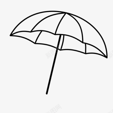 伞晴天夏天图标图标